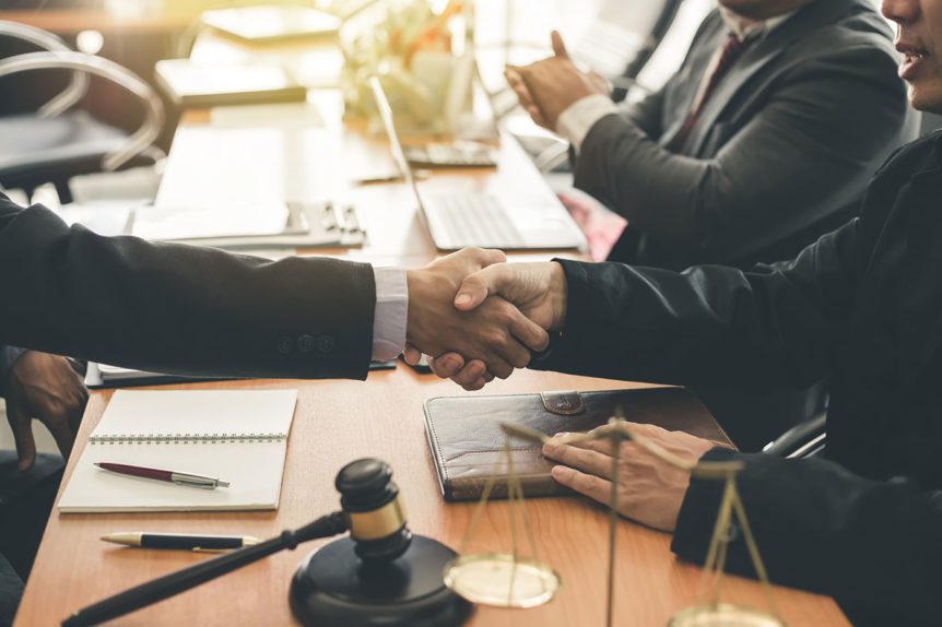 Lawyers at table